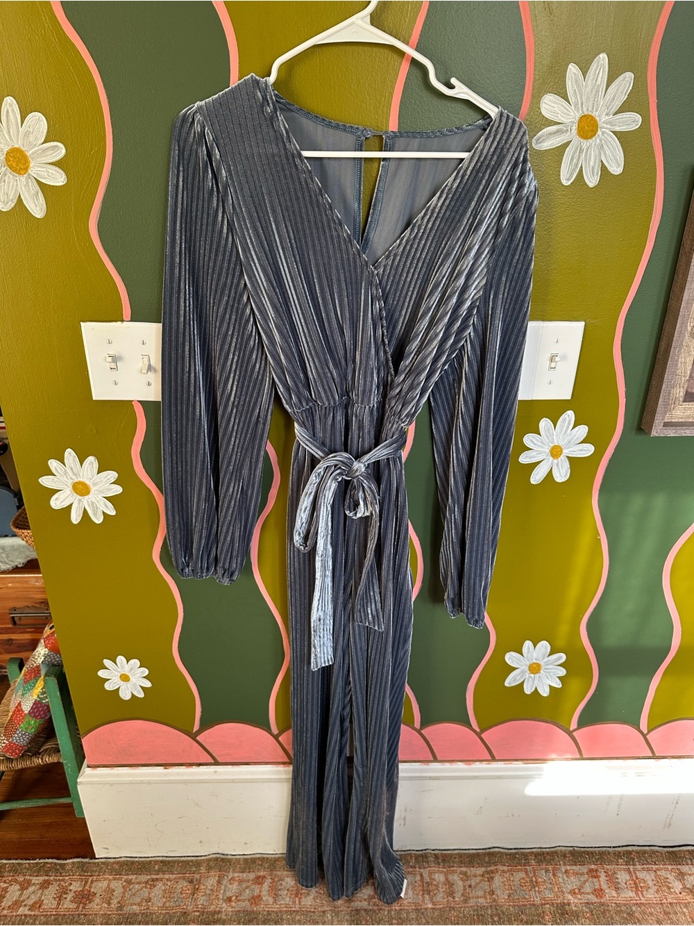Women’s Velvet Wrap Jumpsuit-NWT